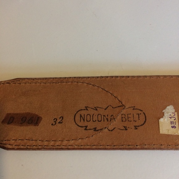 Vintage NOS Brown Ostrich Nocona Western Belt, 32 - Picture 6 of 7